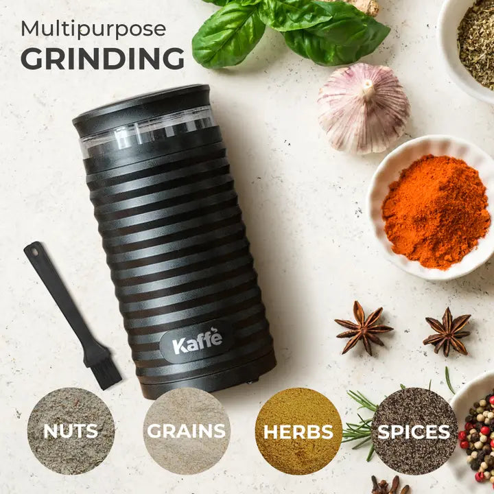 Kaffe Electric Coffee Grinder w Cleaning Brush