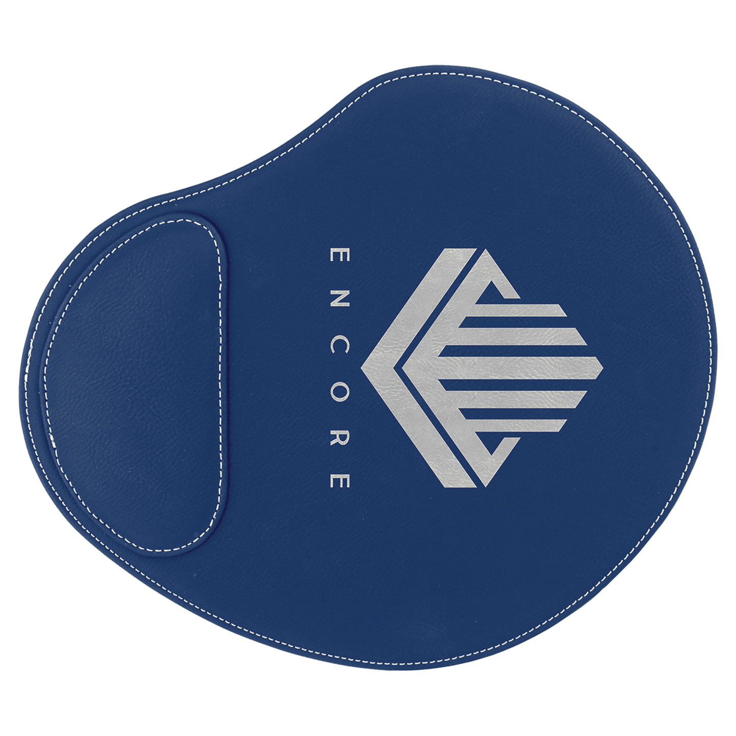 9" x 10 1/4" White Laserable Leatherette Mouse Pad