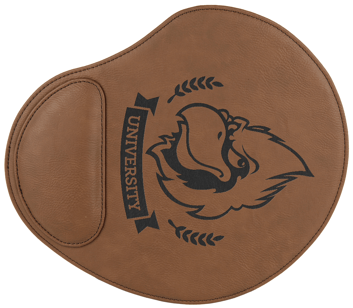 9" x 10 1/4" White Laserable Leatherette Mouse Pad