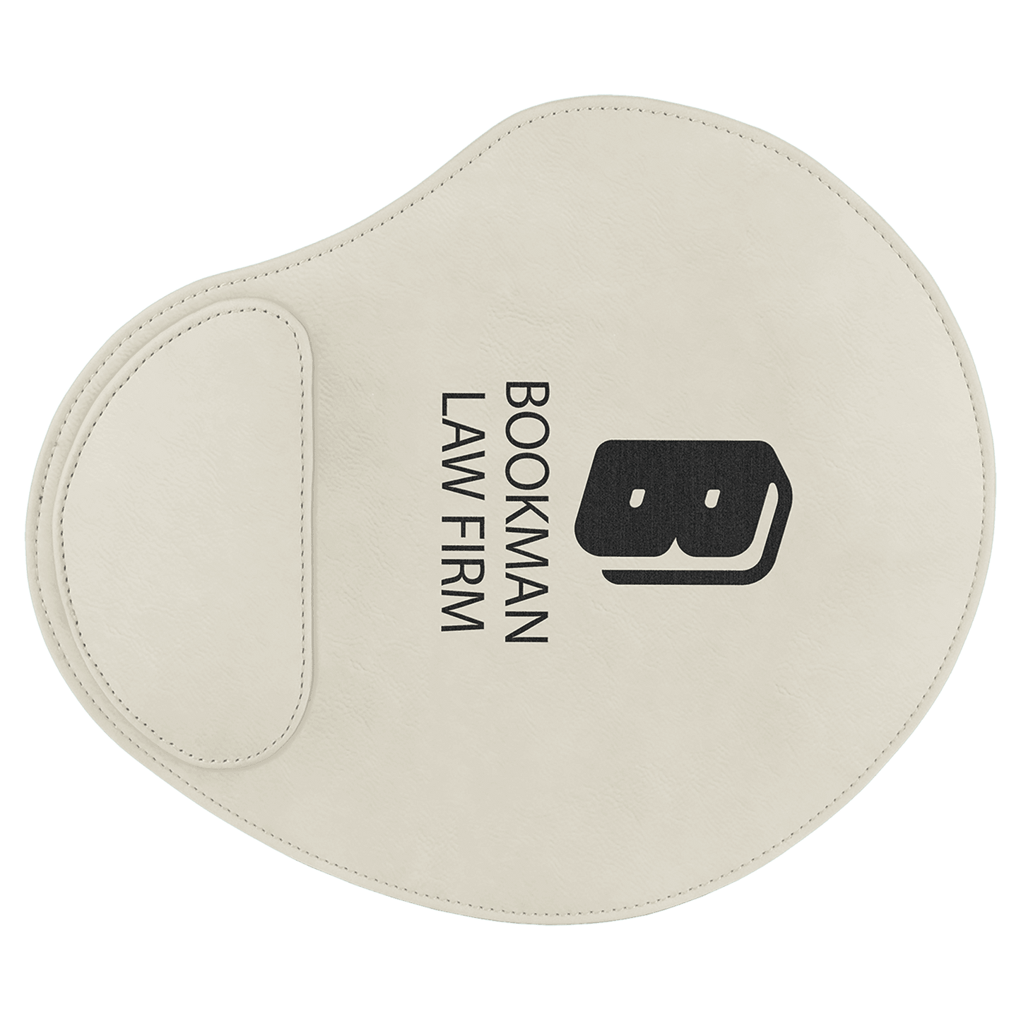 9" x 10 1/4" White Laserable Leatherette Mouse Pad