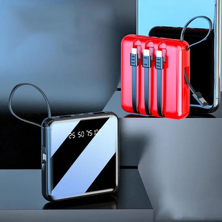 10,000 mAh Powerbanks with 3-in-1 Charging Cables