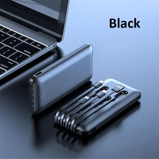 10,000 mAh Powerbanks with 3-in-1 Charging Cables