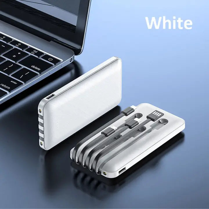 10,000 mAh Powerbanks with 3-in-1 Charging Cables